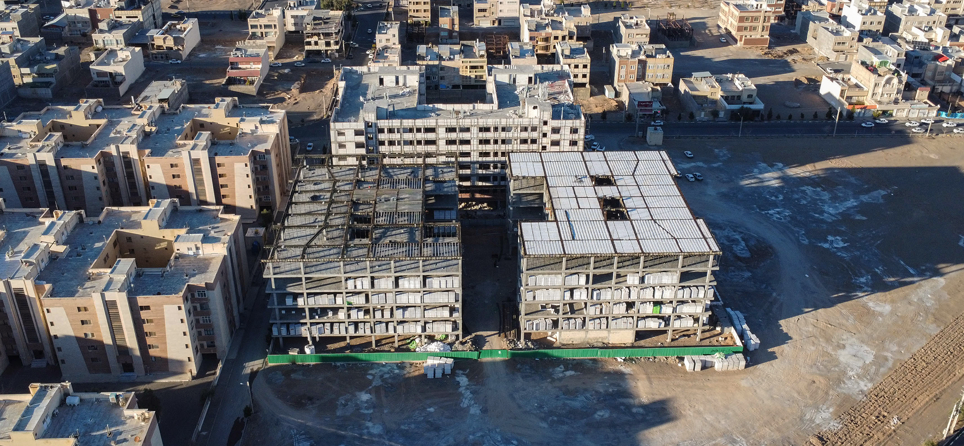 گزارش تصویری: درحال آماده‌سازی سقف ششم بلوک B پروژه غدیر۲
